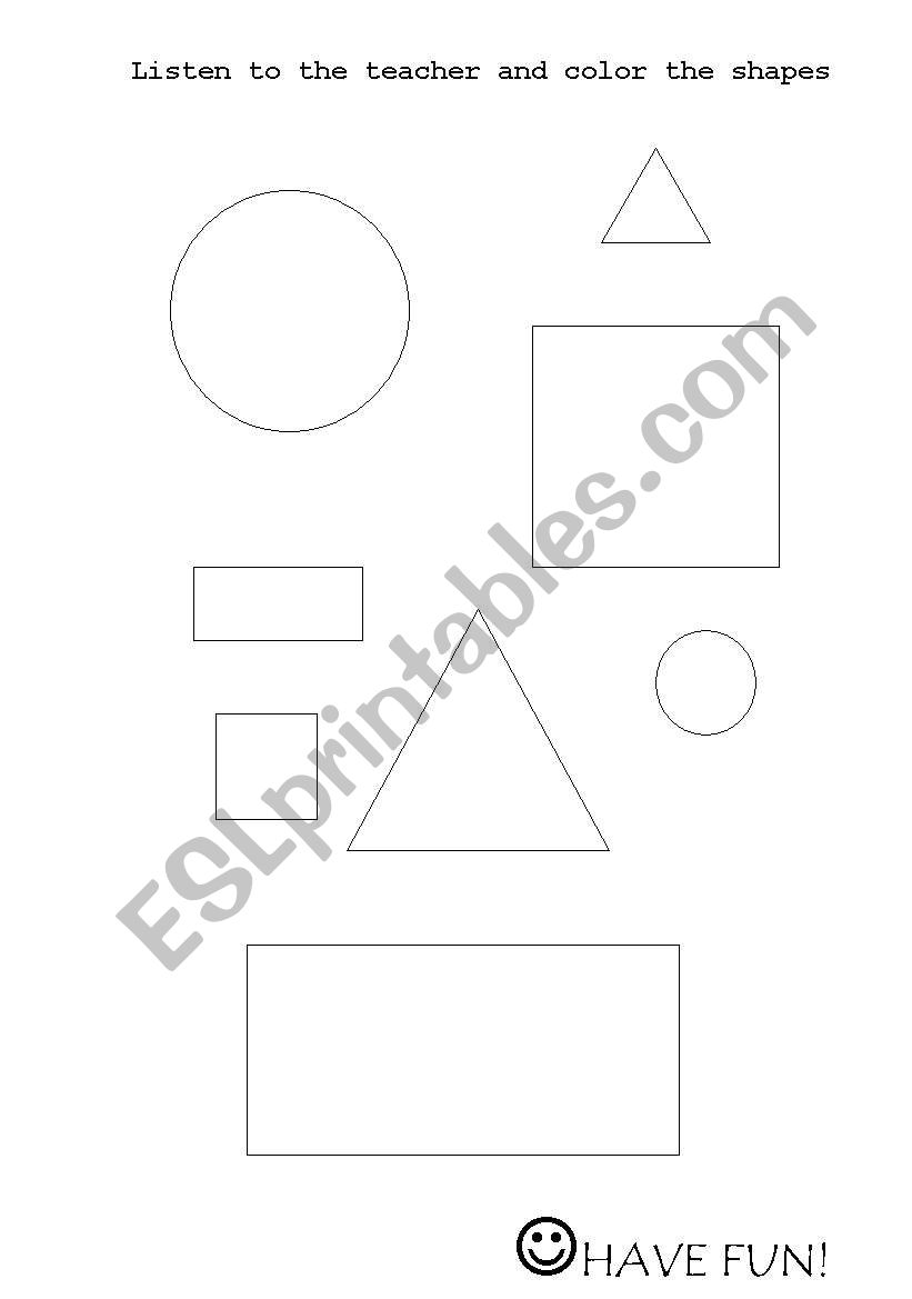 Shapes worksheet