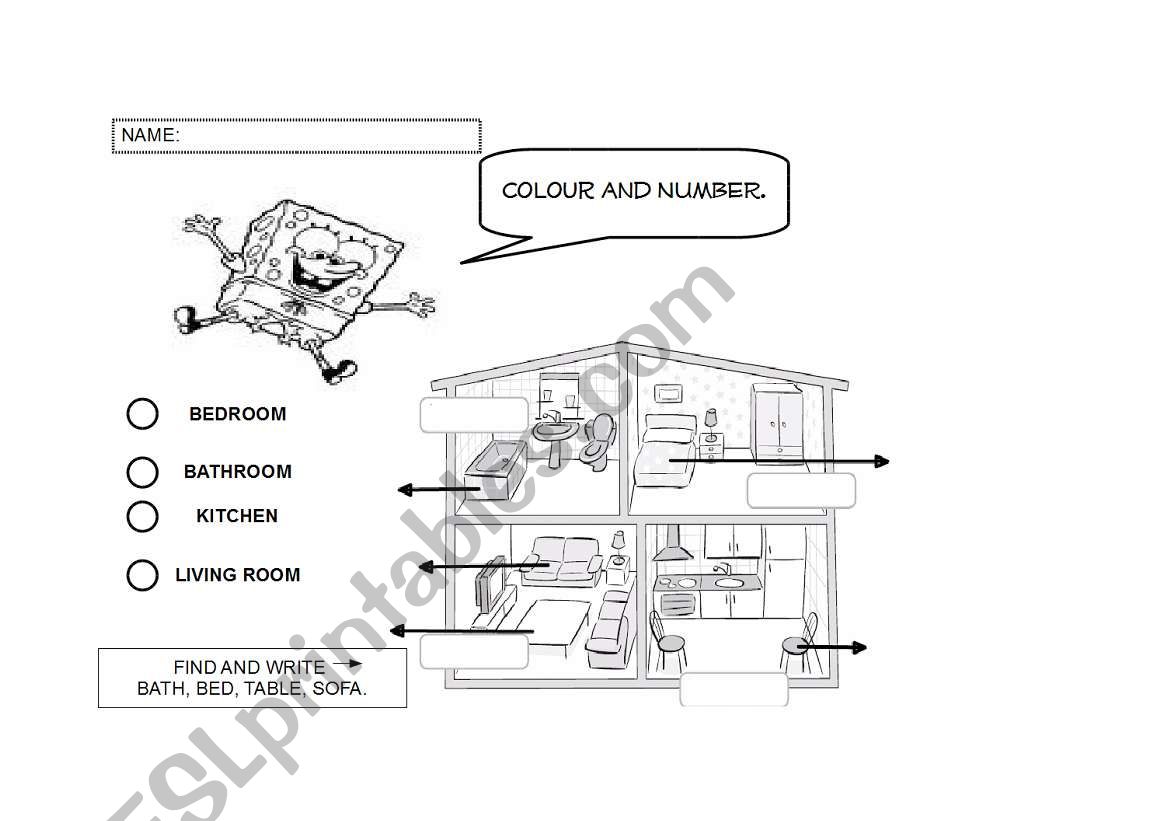 bob´s house - ESL worksheet by cristinacarre