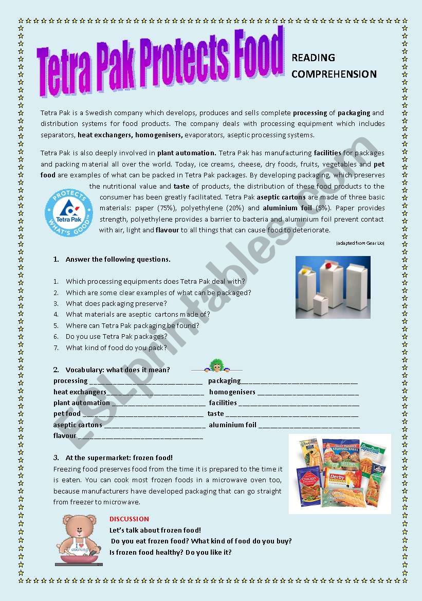 Tetra Pak worksheet