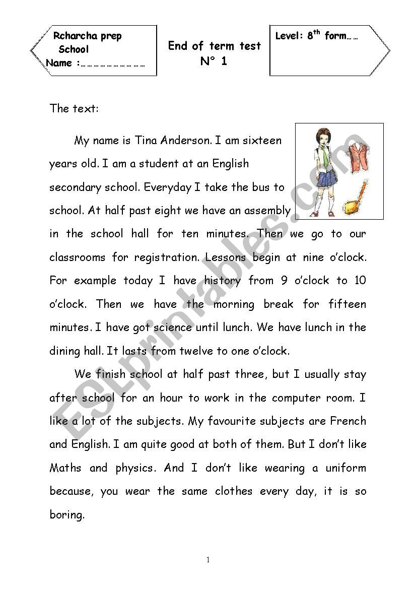 end-of-term-test-n-1-8th-form-esl-worksheet-by-day-dreamer