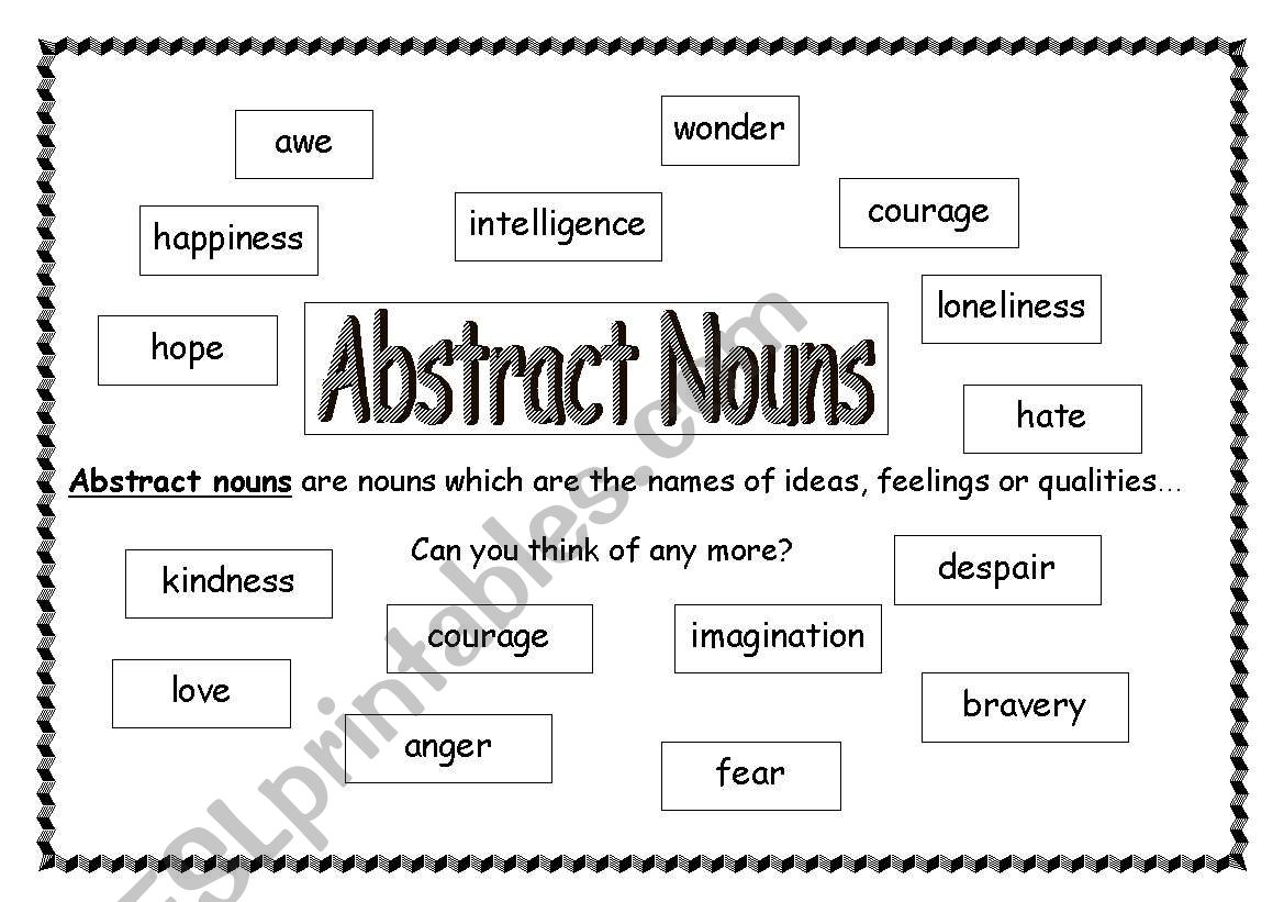 Nouns poster worksheet