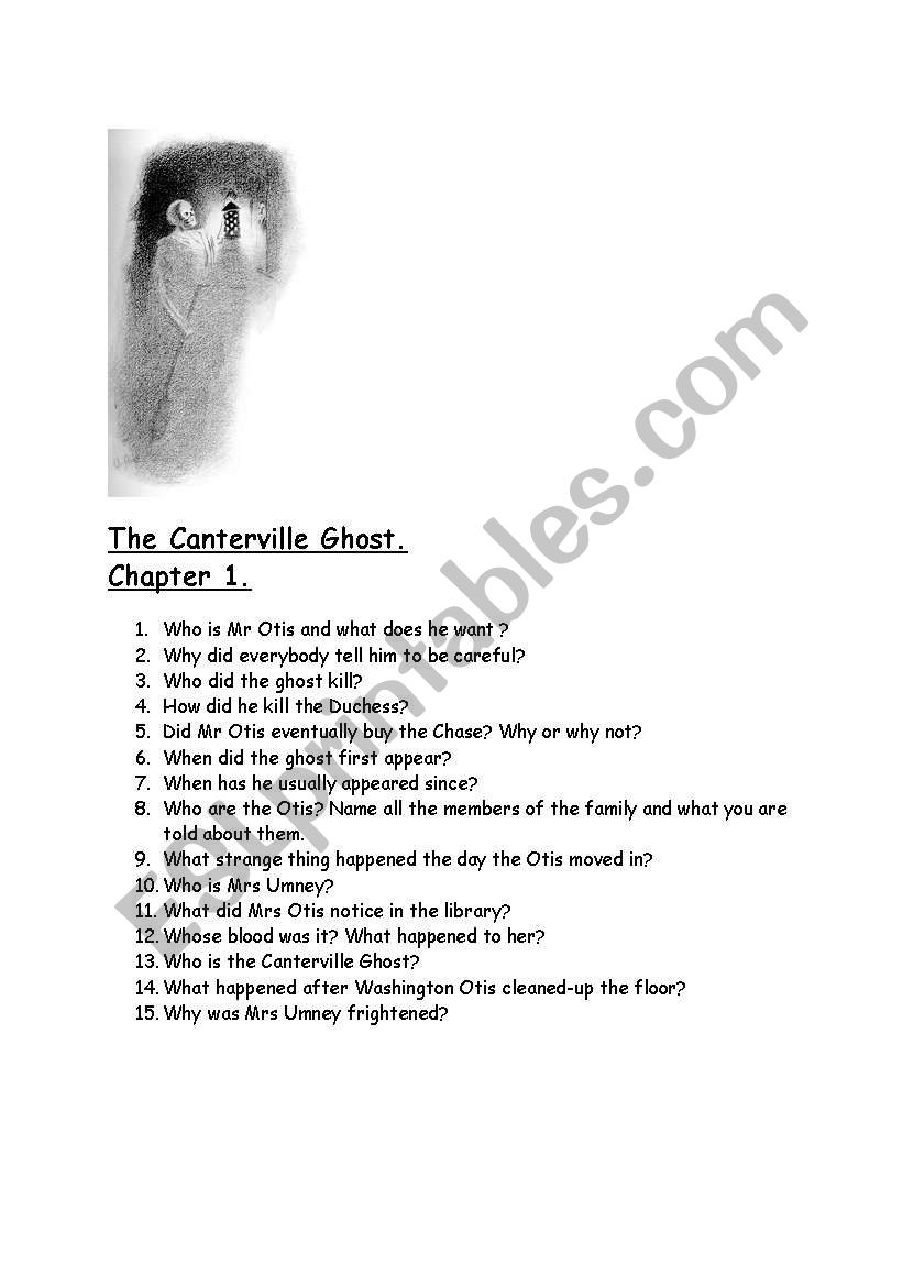 The Canterville Ghost worksheet