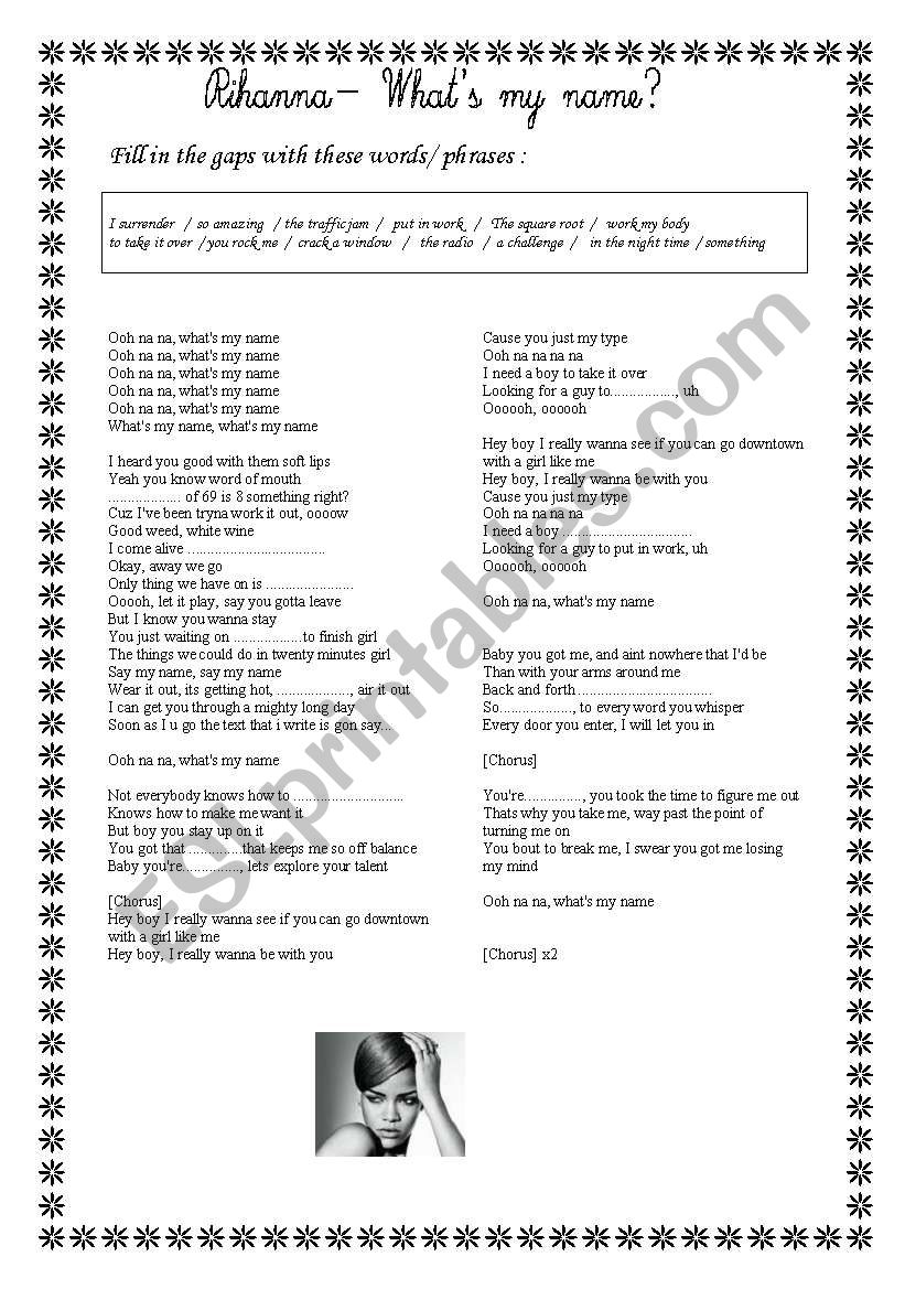 rihanna-what-s-my-name-esl-worksheet-by-ajdol