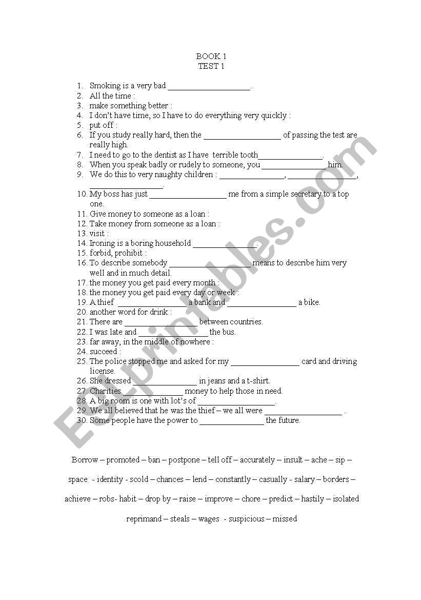 ECCE BOOK 1 HAU worksheet