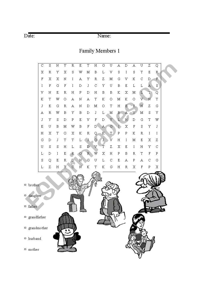 family -puzzle worksheet