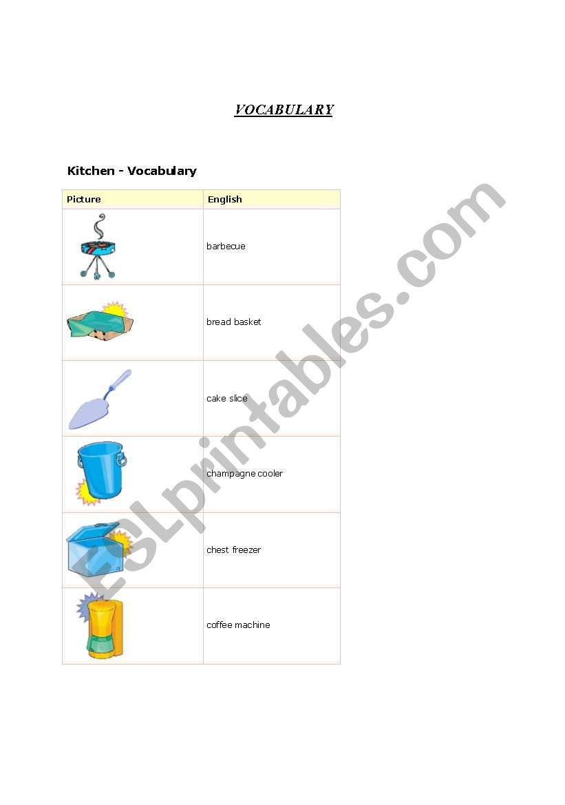 different vocabulary worksheet