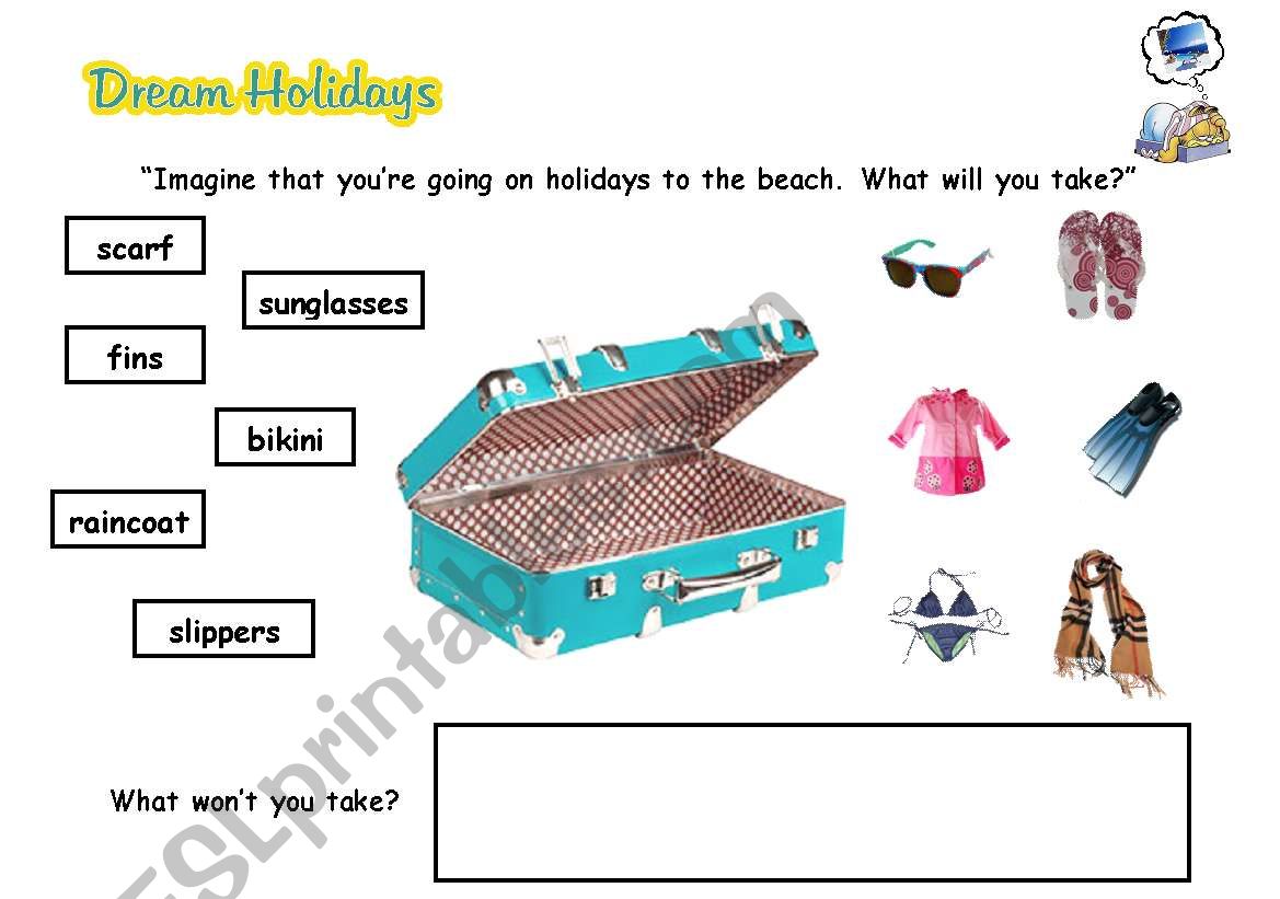 Dream Holidays worksheet