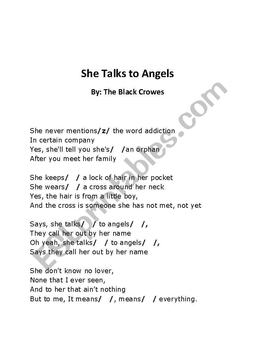 She talks to Angels Phonetics Listening