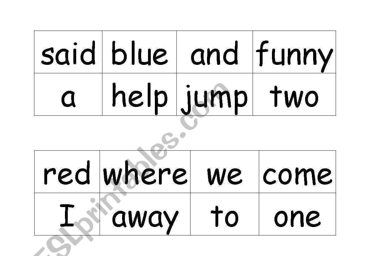 PreK-Kinder Sight Words worksheet