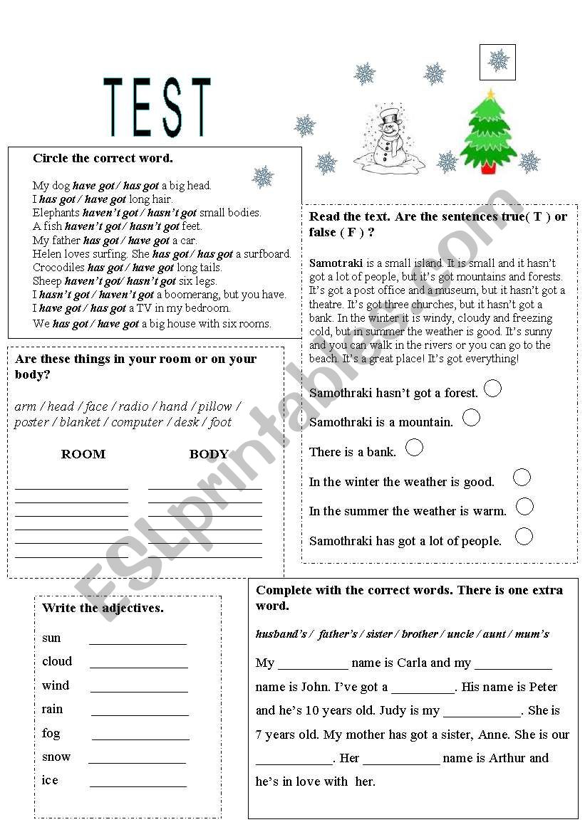 Test worksheet