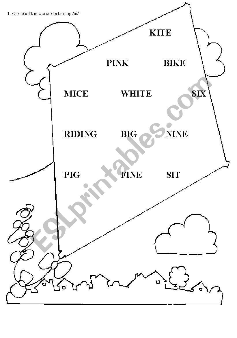 Kite worksheet