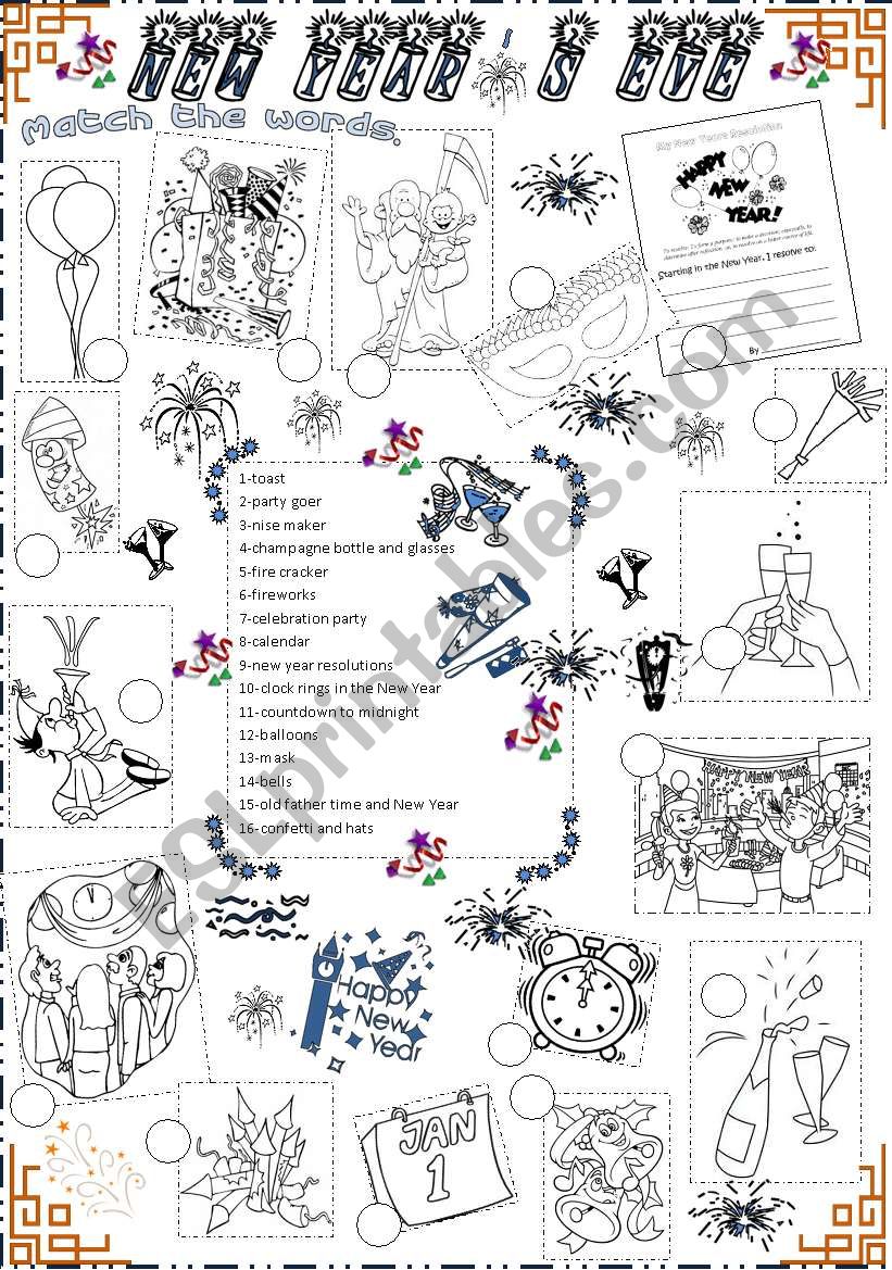 New Year´s eve - ESL worksheet by angelamoreyra