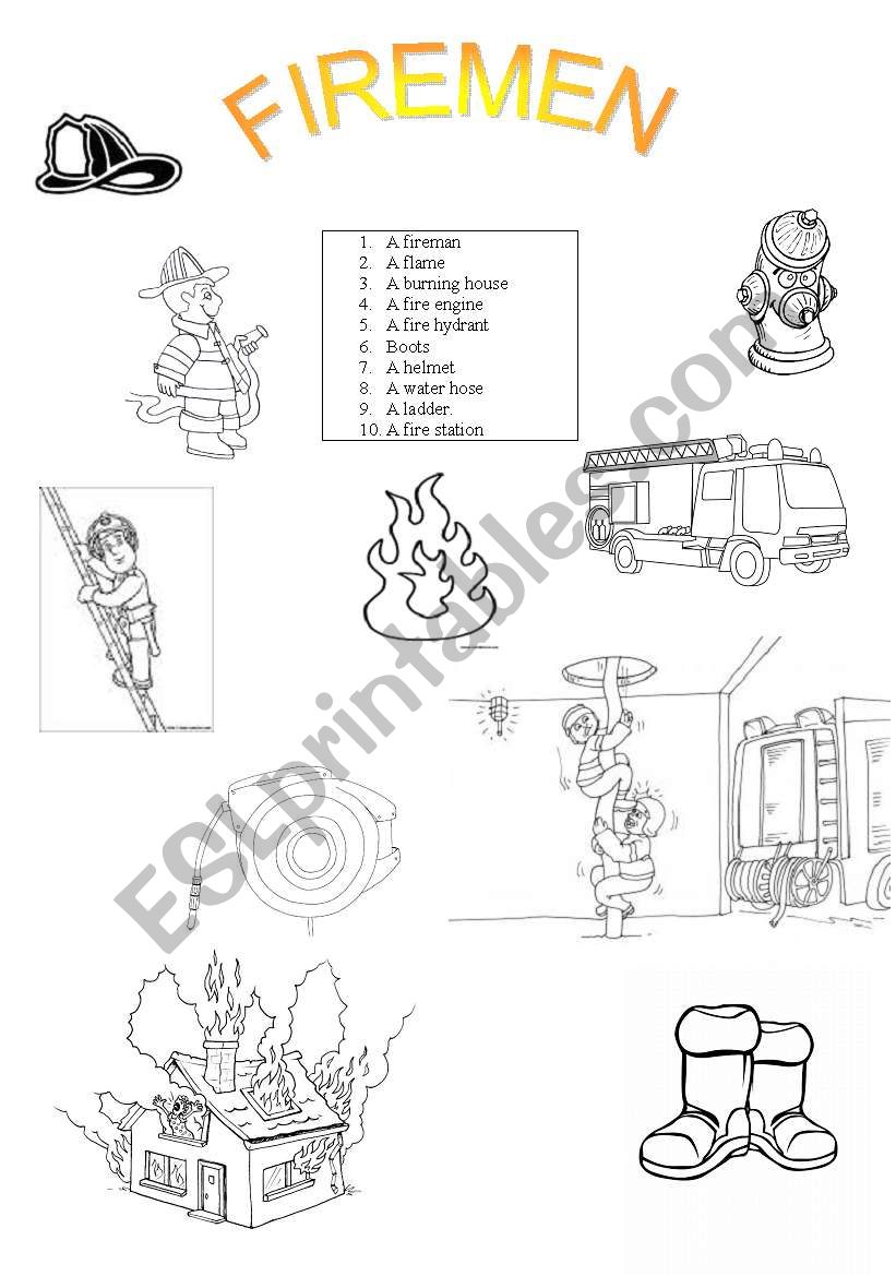 firemen worksheet