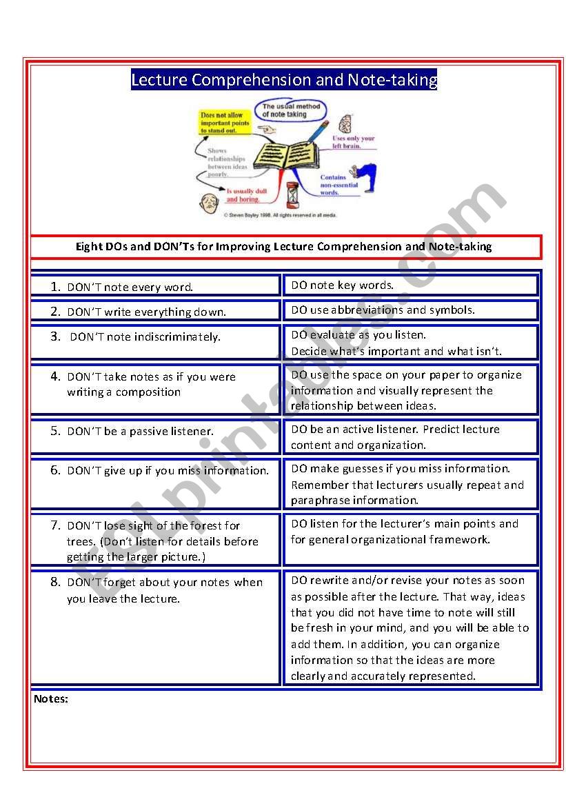 Take note! The do's and don'ts of note taking at formal employee