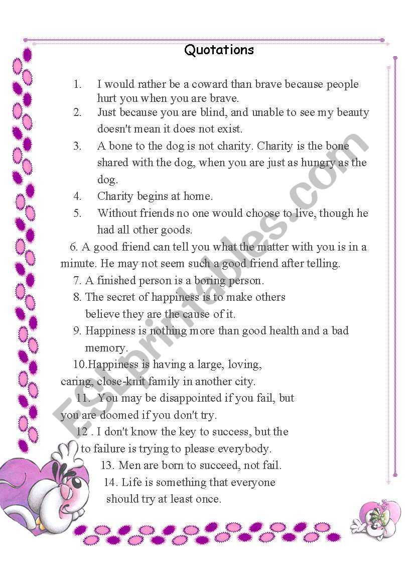 proverb worksheet