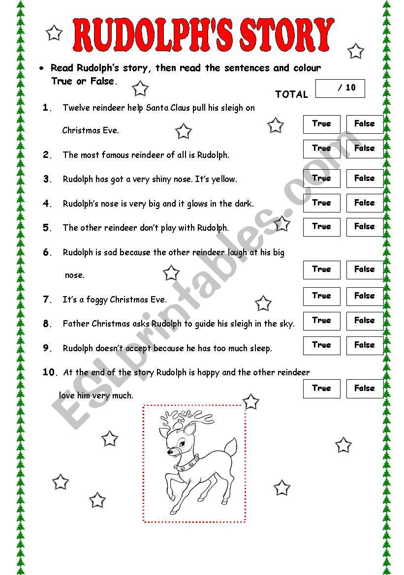 Rudolph´s Sory-Part 4 - ESL worksheet by dorarena