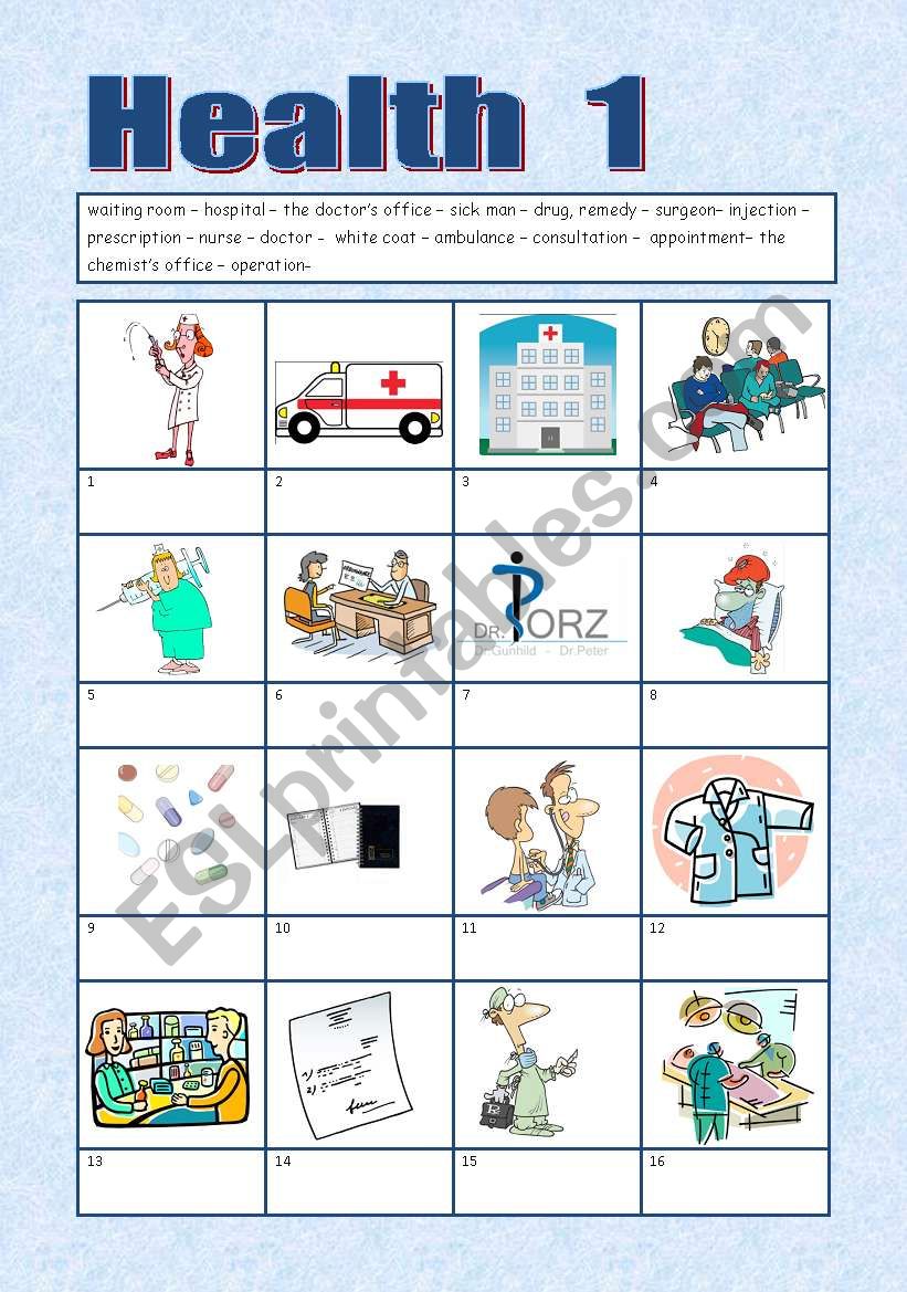 Health 1 worksheet