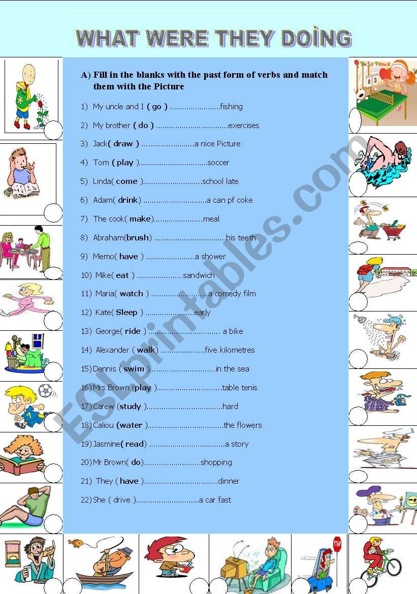 PAST CONTÝNUOUS TENSE - ESL worksheet by kramnik2010