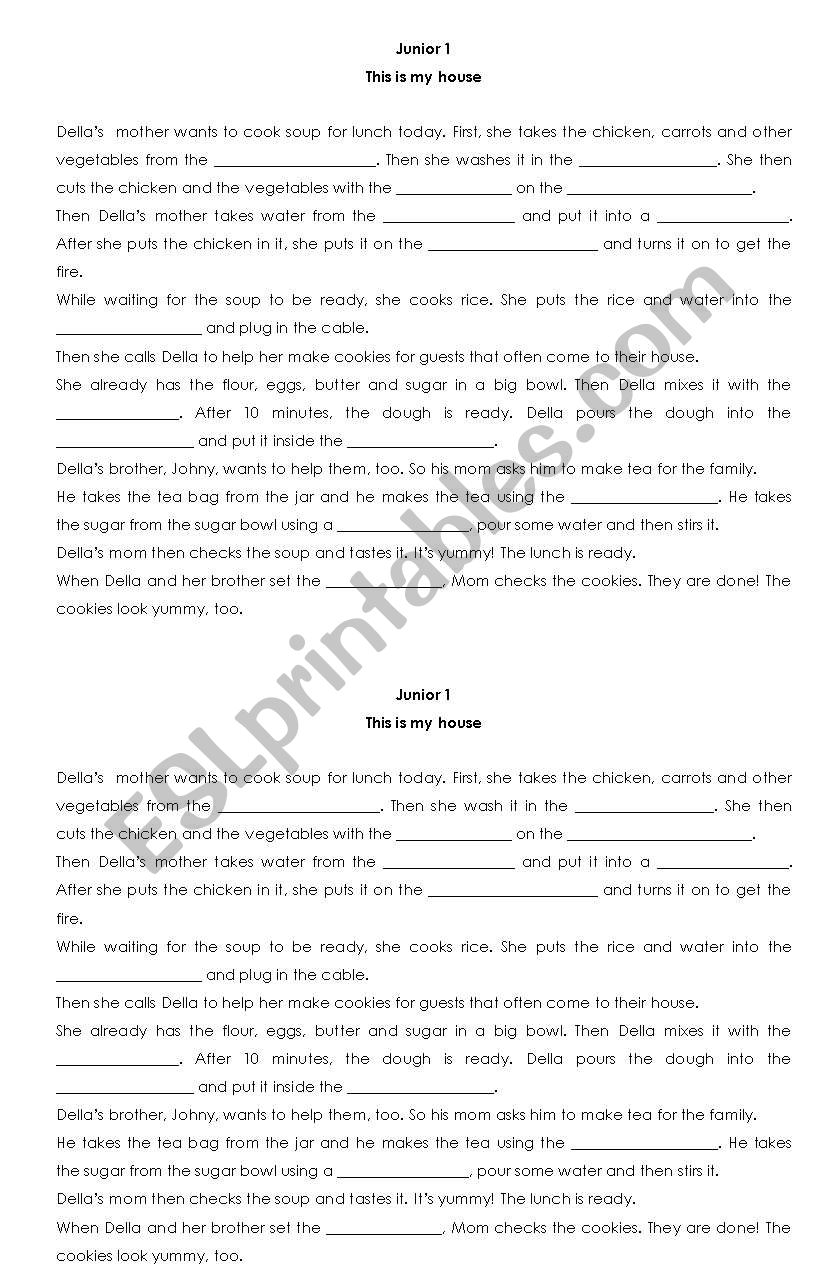 completing passage worksheet