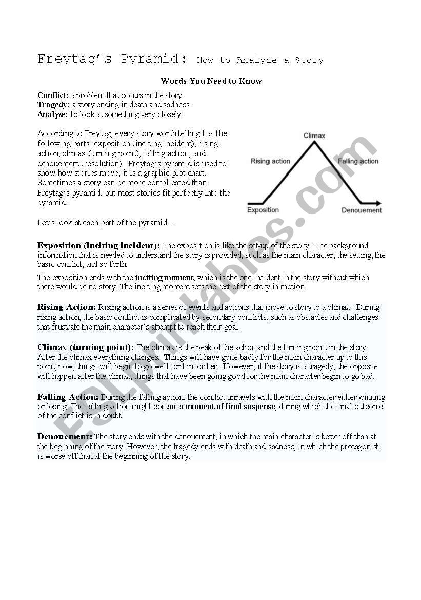 Freytags Pyramid worksheet