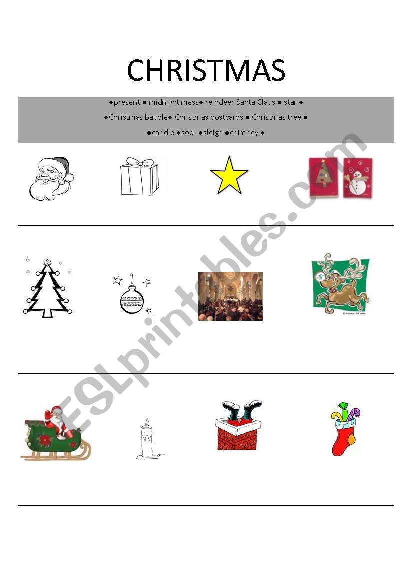 Christmas worksheet