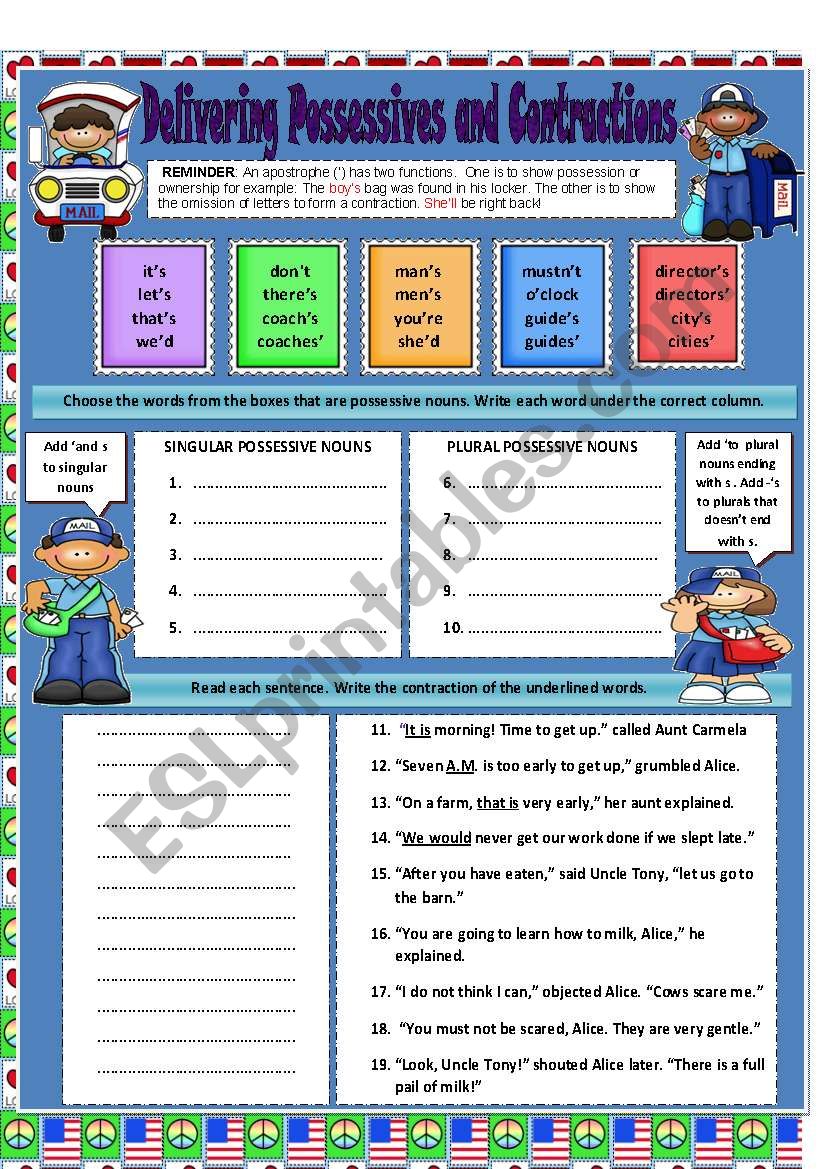 possessives-and-contractions-esl-worksheet-by-tech-teacher