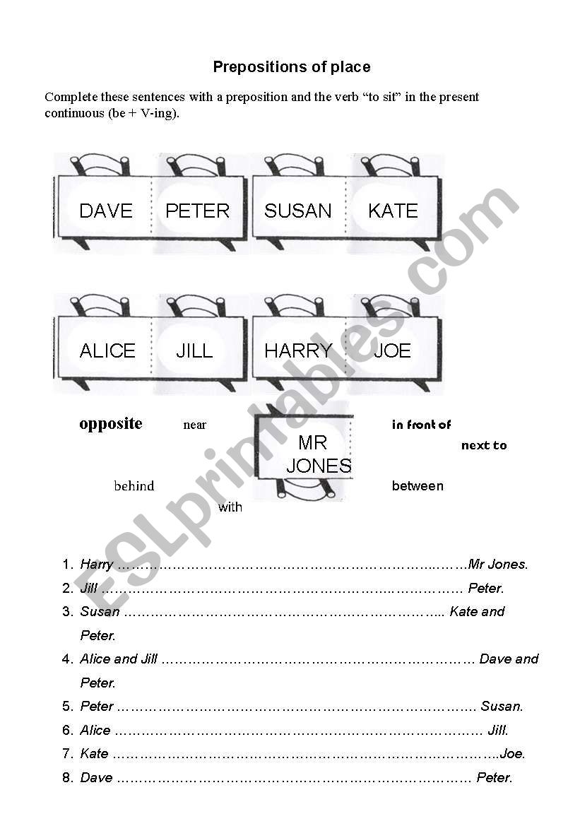 prepositions worksheet