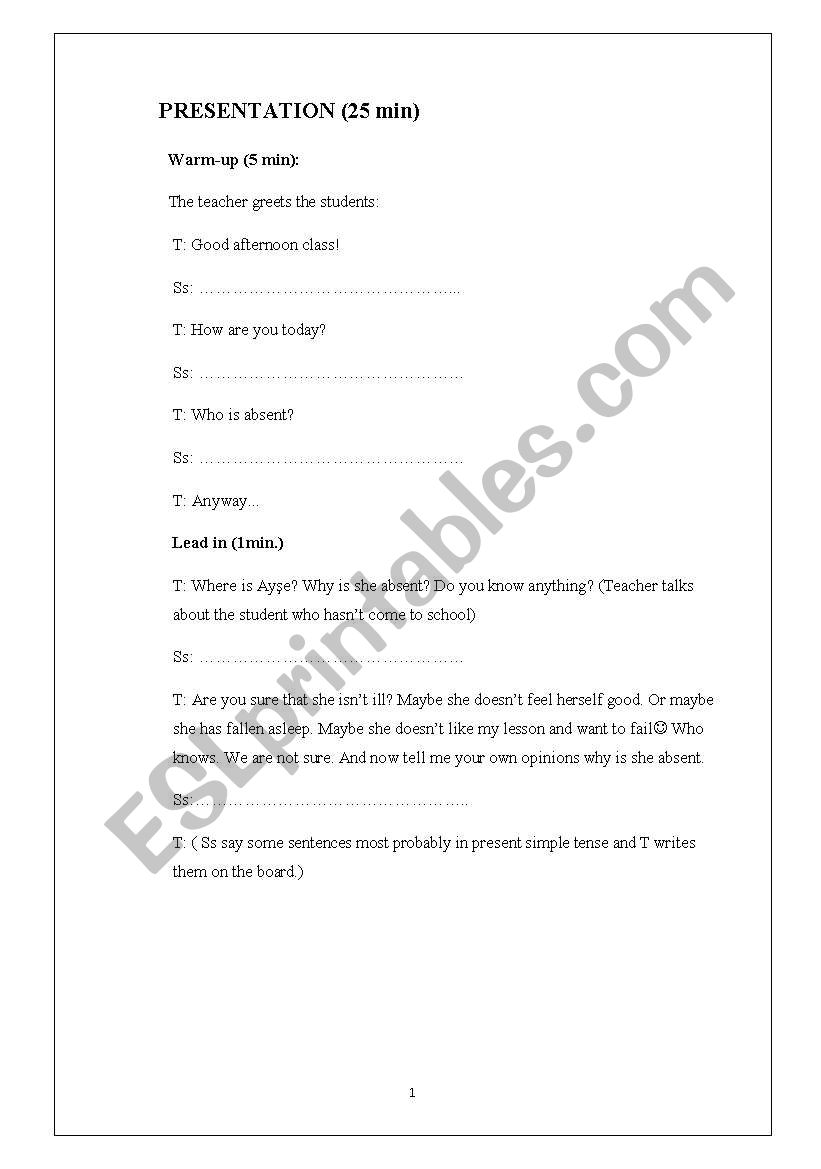 may lesson plan worksheet