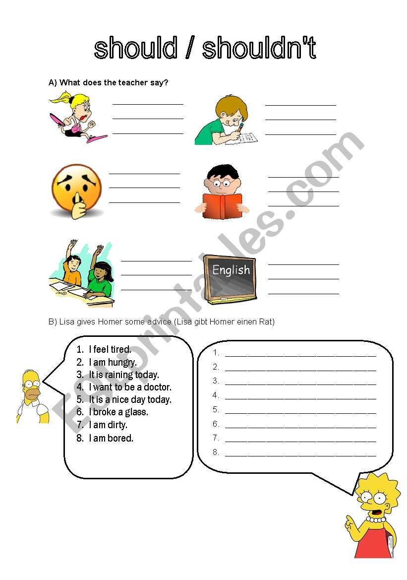 Using should. Should задания. Игра на should shouldn't. Should Worksheets. Should shouldn`t Worksheets.