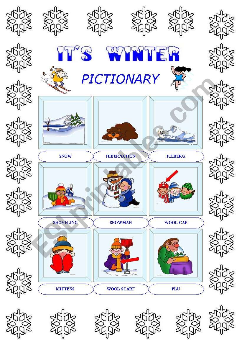 It´s Winter - Esl Worksheet By Mariannina