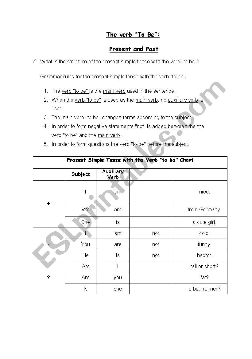 english-worksheets-past-and-present-of-the-verb-to-be