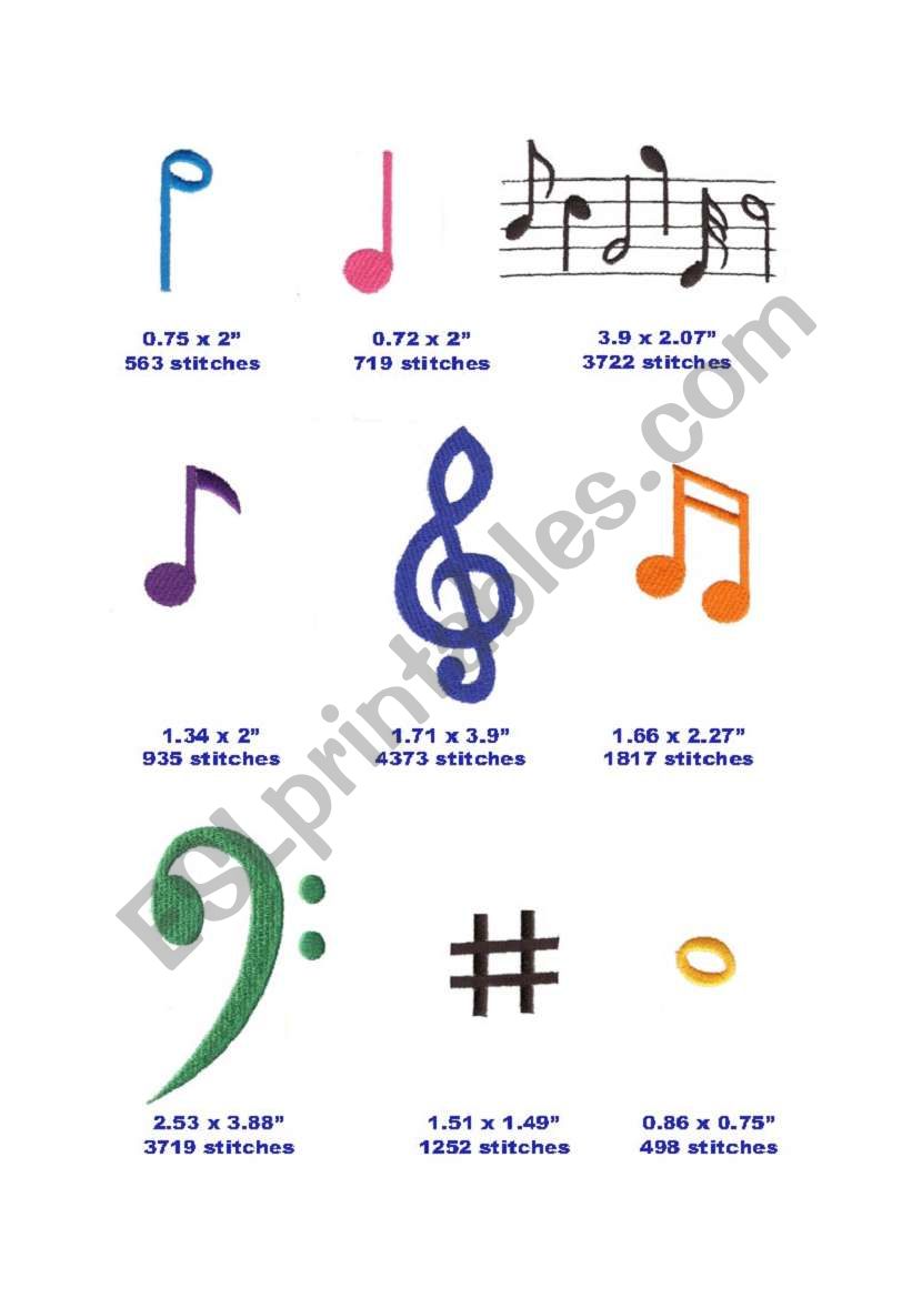 Music seymbols worksheet