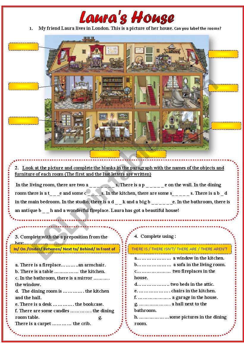 Rooms of the House #3 discussion sta…: English ESL worksheets pdf & doc