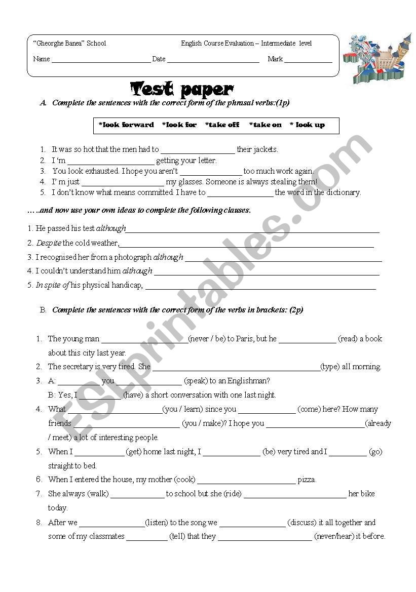 Year 8 Grammar Worksheets Worksheets For Kindergarten