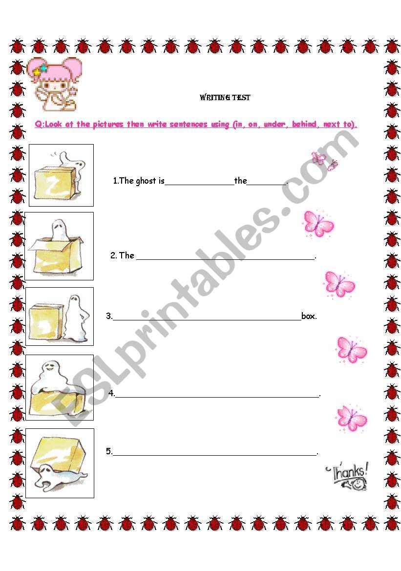 prepositions worksheet