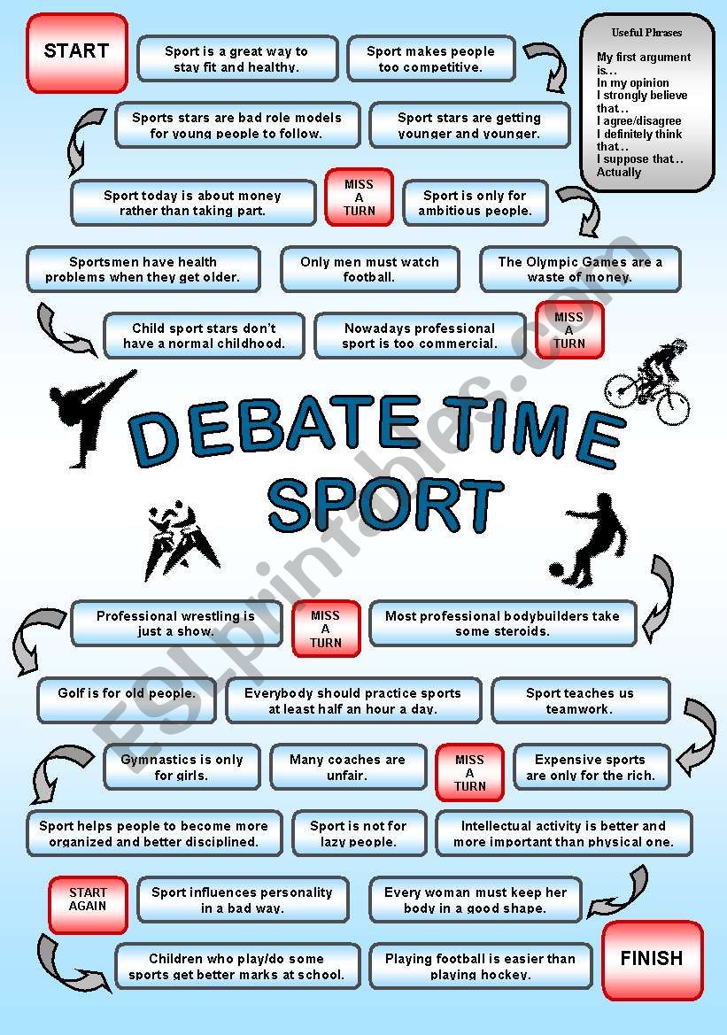 Debate time SPORT worksheet