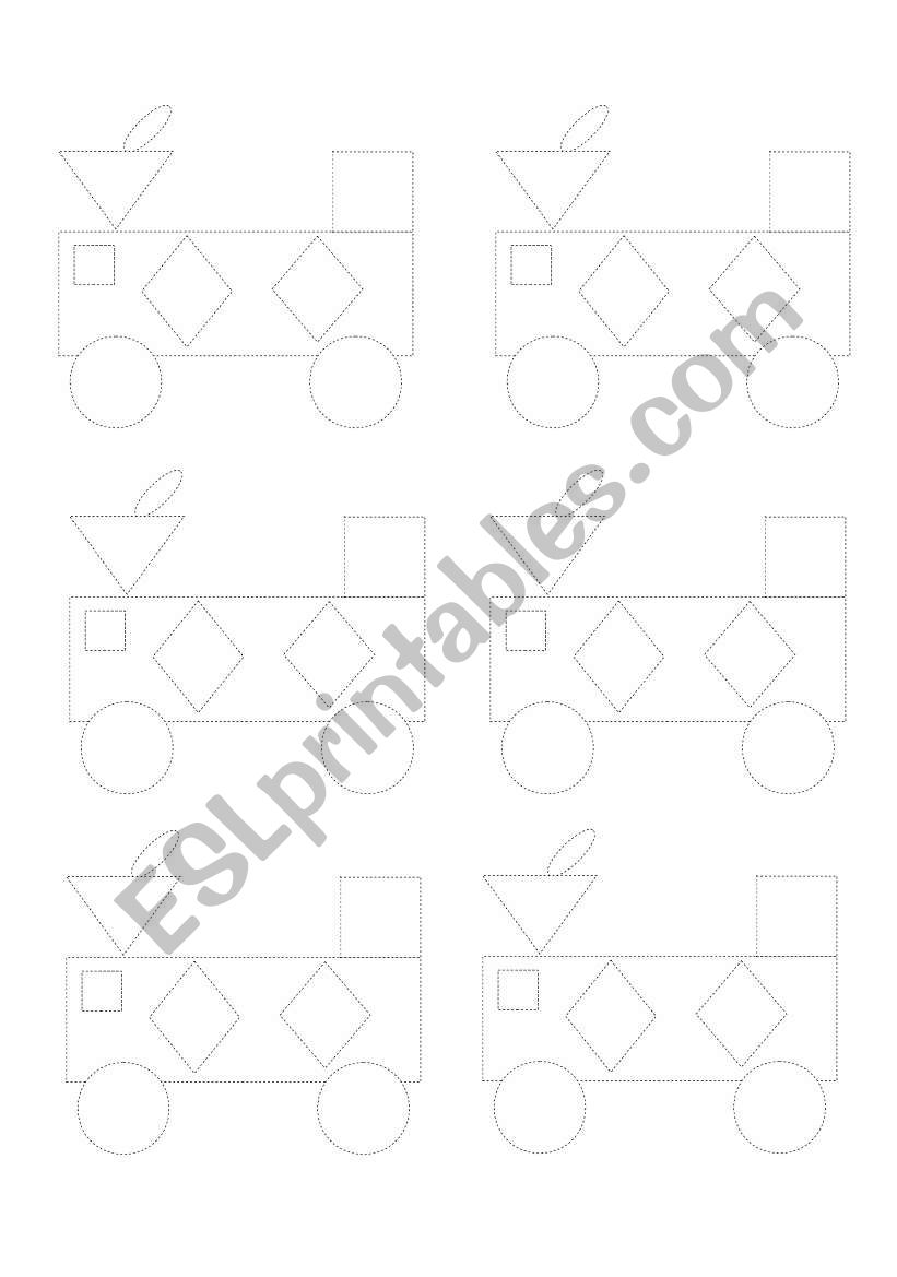 Train shape worksheet