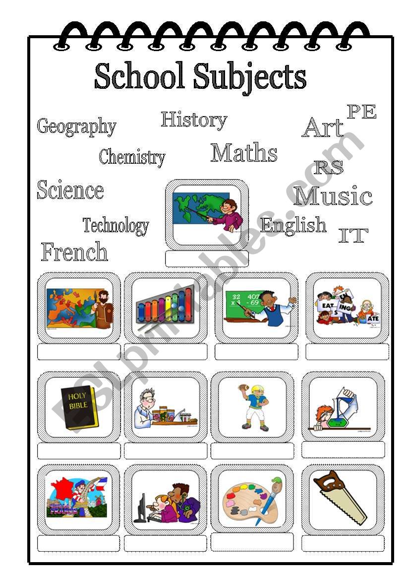 School Subjects worksheet