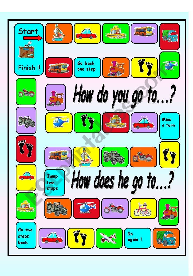 How…? Questions Board Game  ESL Resources (Teacher-Made)