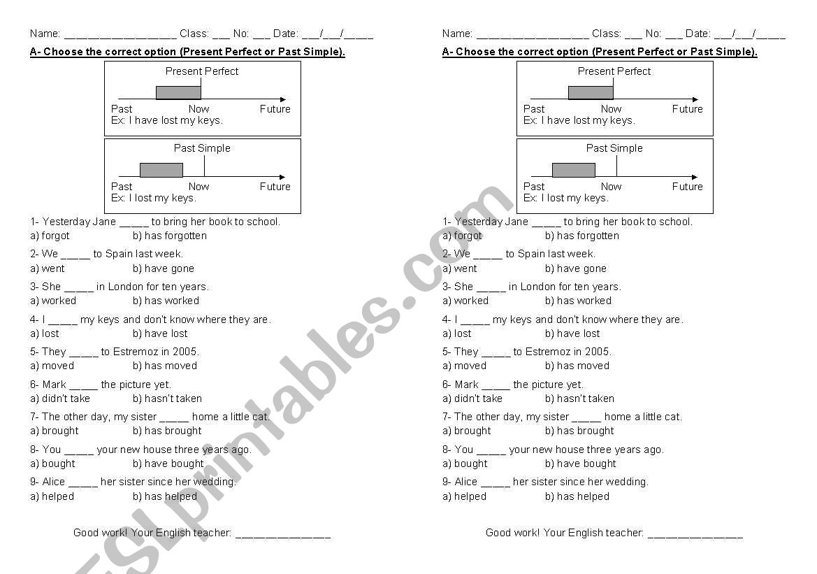 Present Perfect VS Past Simple