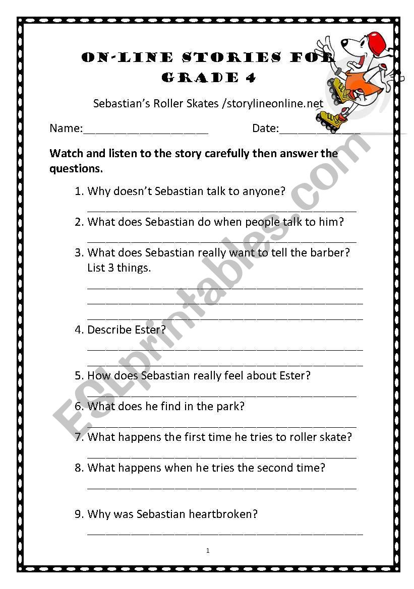 Online Story worksheet