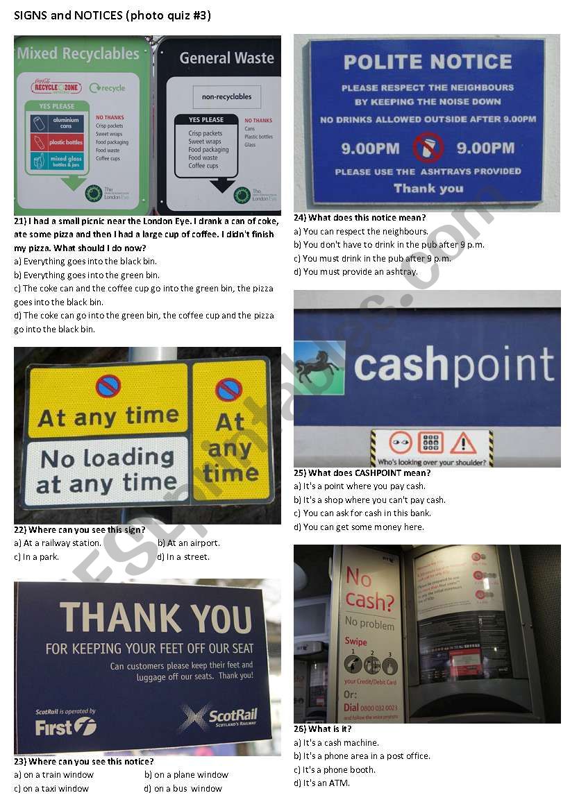 SIGNS AND NOTICES #3 (10 photos on 2 pages)