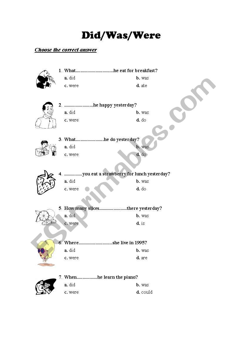 english-worksheets-did-was-were