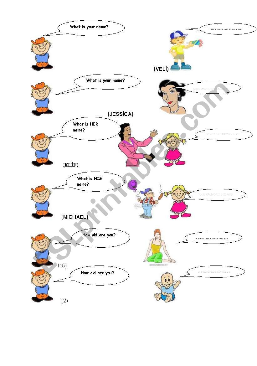 MY-HIS-HER-POSSESSIVES worksheet