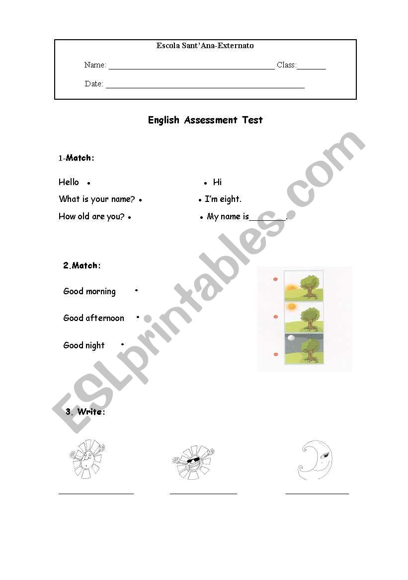 Greetings worksheet