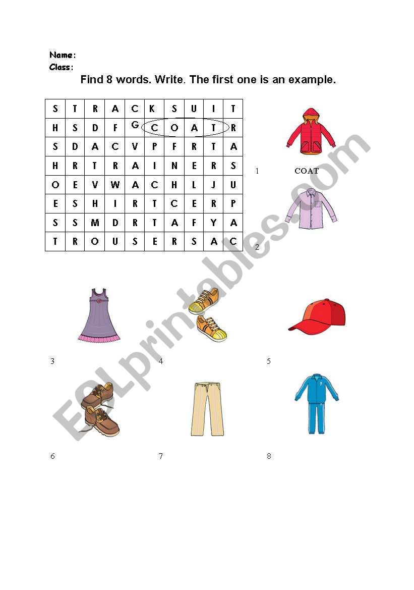clothes and time worksheet