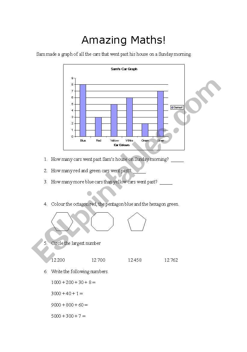 Amazing Maths! worksheet