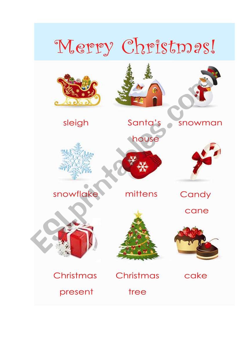 Merry Christmas:)))))))))) worksheet
