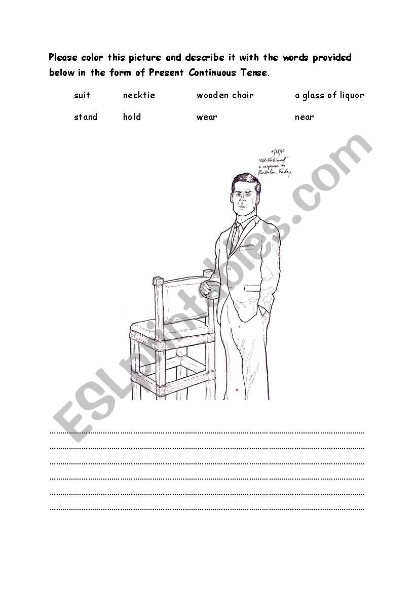 Present continuous tense worksheet