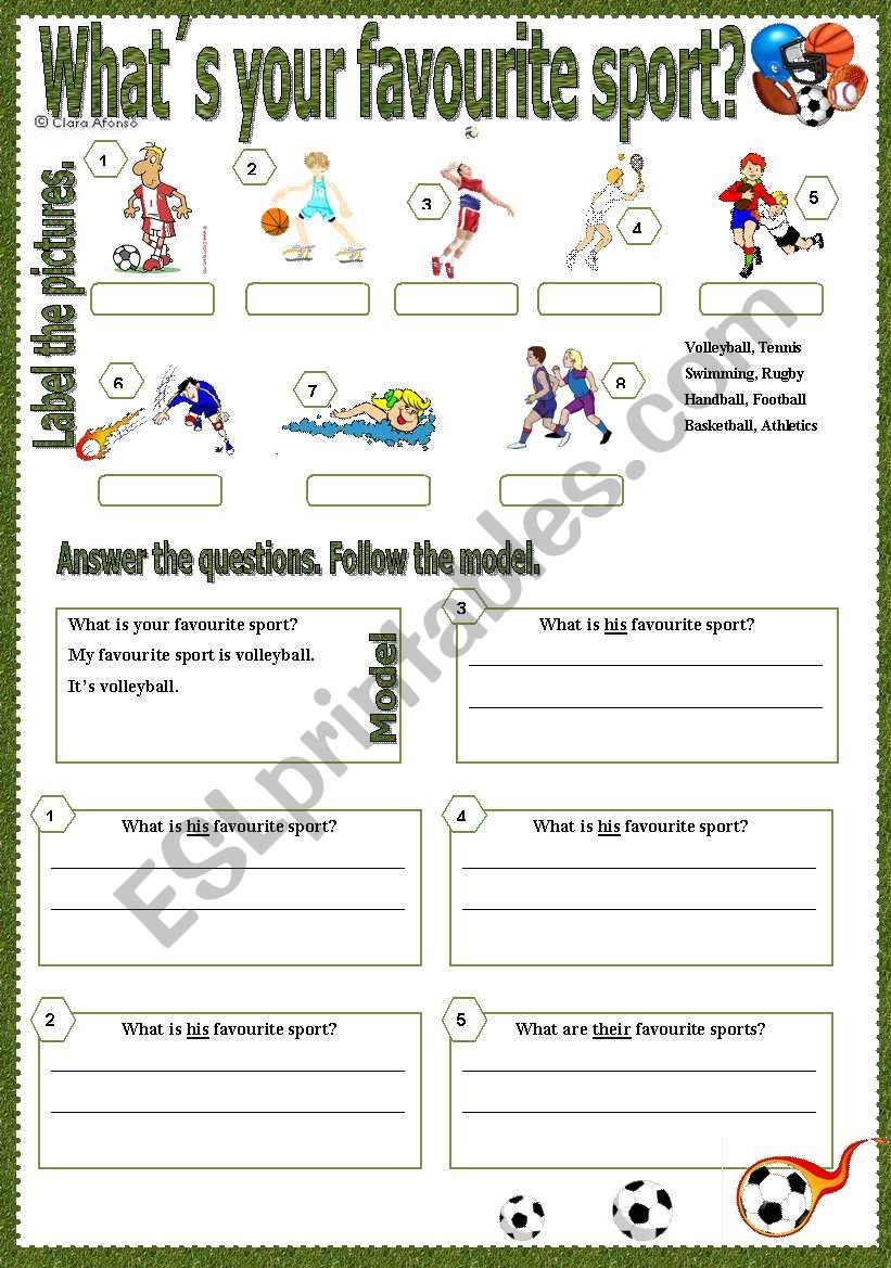 What s Your Favourite Sport ESL Worksheet By Clarinha